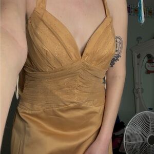 Onyx Nite Gold Evening Dress